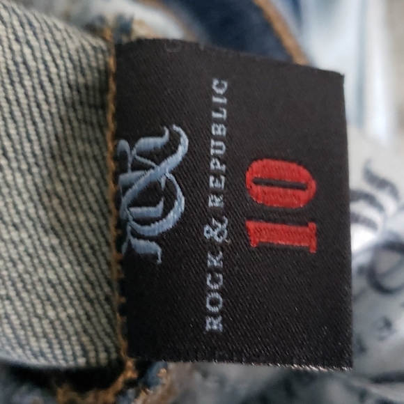ROCK & Republic Emo Mid Rise Straight Leg Dark Wash Denim Jeans Size 10 - Picture 8 of 9